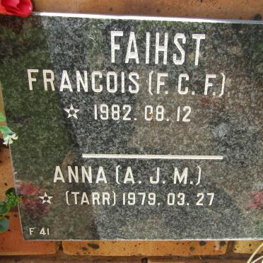 FAIHST F.C F. 1982- &amp; A.J.M. TARR 1979-