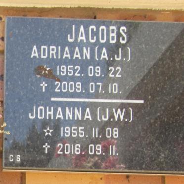 JACOBS A.J. 1952-2009 &amp; J.W. 1955-2016