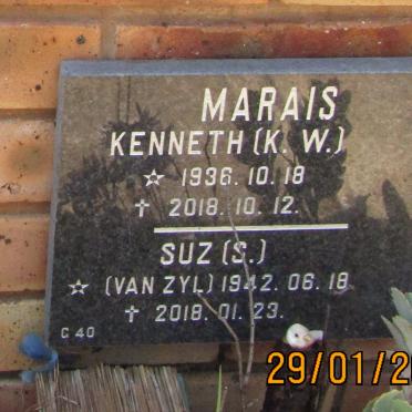 MARAIS K.W. 1936-2018 &amp; S. van ZYL 1942-2018