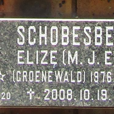 SCHOBESBERGER M.J.E. nee GROENEWALD 1976-2008