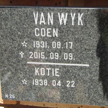 WYK Coen, van 1931-2015 &amp; Kotie 1938-