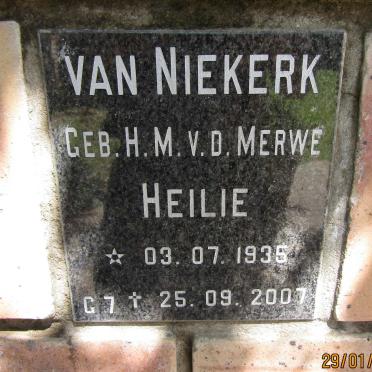 NIEKERK H.M., van nee VAN DER MERWE 1935-2007