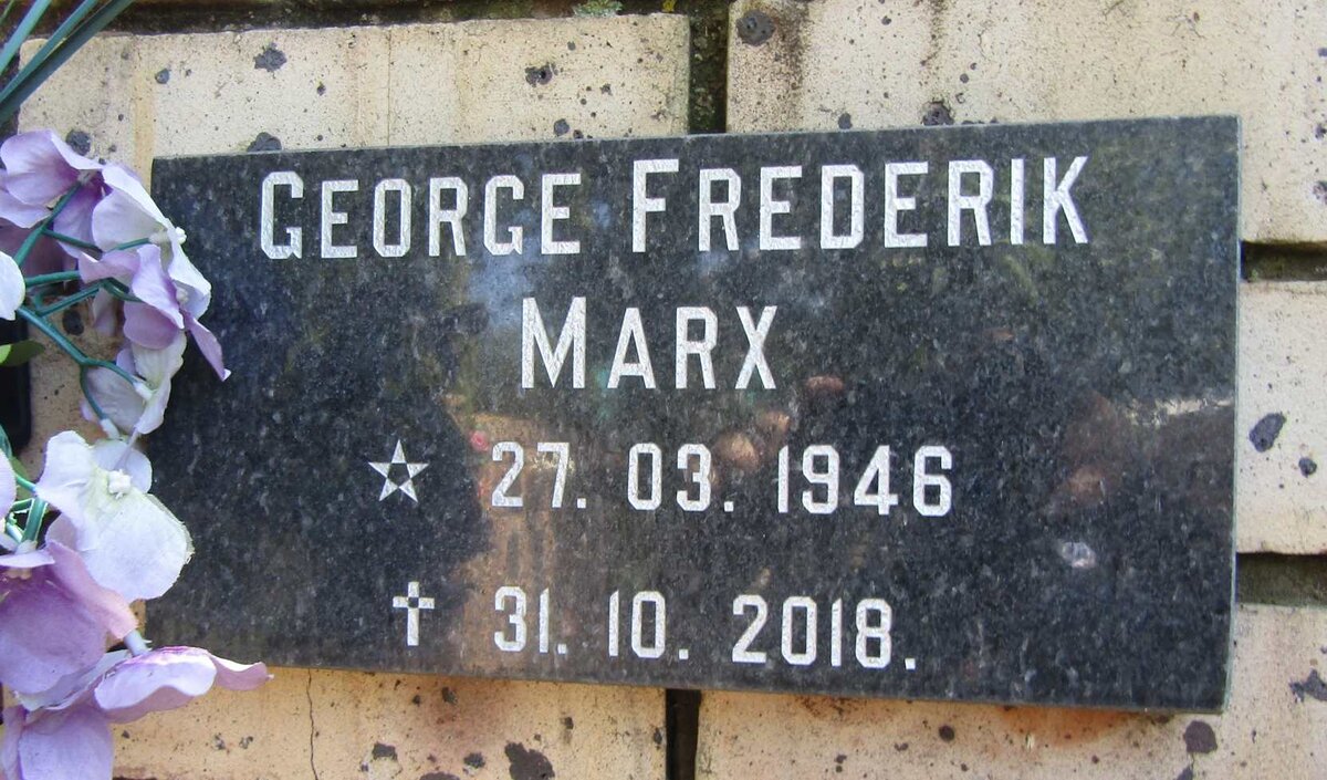 MARX George Frederik 1946-2018