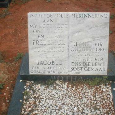 BOTHA Frederick Johannes Willem Jacobus 1927-1981