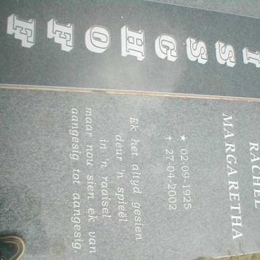 BISSCHOFF Rachel Margaretha 1925-2002