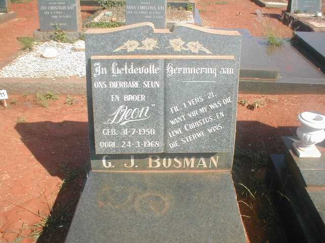 BOSMAN G.J. 1950-1968