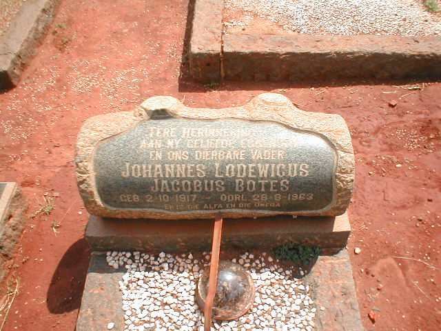 BOTES Johannes Lodewicus Jacobus 1917-1963