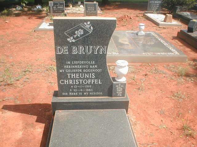 BRUYN Theunis Christoffel, de 1918-1983