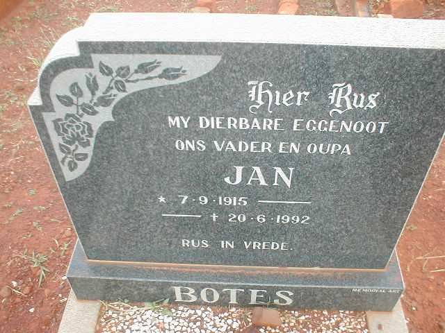 BOTES Jan 1915-1992