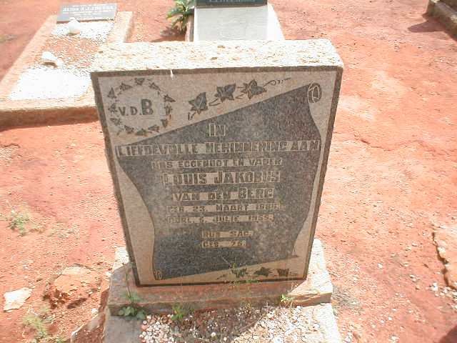 BERG Louis Jakobus, van den 1885-1955