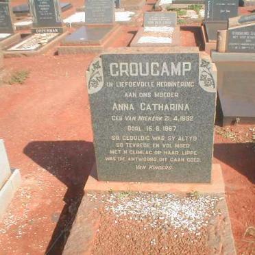 CROUCAMP Anna Catharina nee VAN NIEKERK 1892-1987