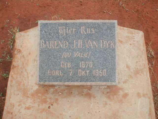 DYK Barend J.H., van 1870-1950