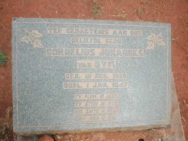 DYK Cornelius Johannes, van 1925-1947