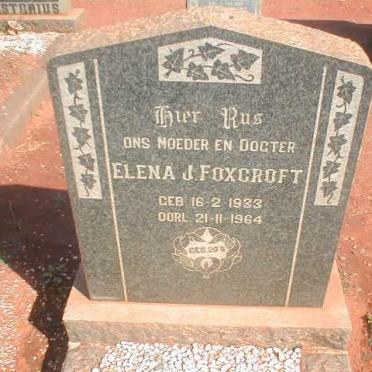 FOXCROFT Elena J. 1933-1964