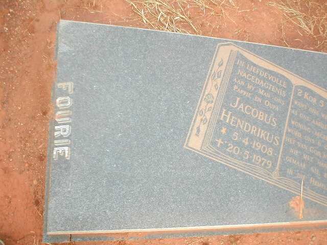 FOURIE Jacobus Hendrikus 1908-1979