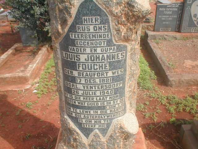 FOUCHÉ Louis Johannes 1881-1940