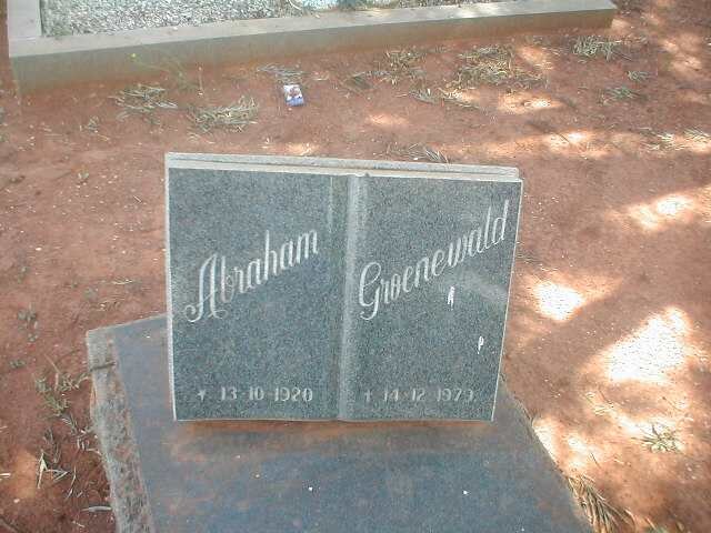 GROENEWALD Abraham 1920-1979