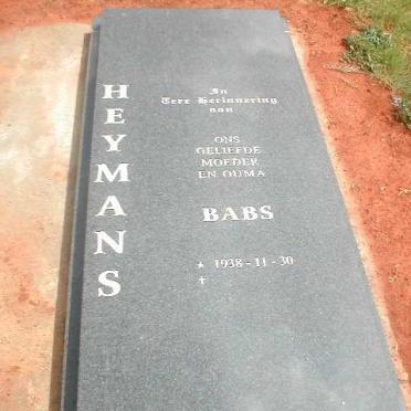 HEYMANS Babs 1938 -