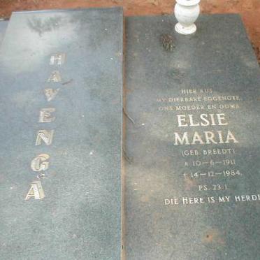 HAVENGA Elsie Maria geb. BREEDT 1911-1984