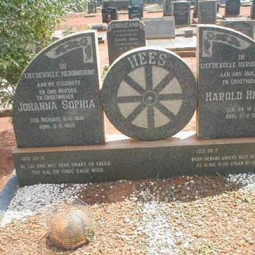 HEES Harold Henry 1891-1965 &amp; Johanna Sophia NIEHAUS 1891-1960