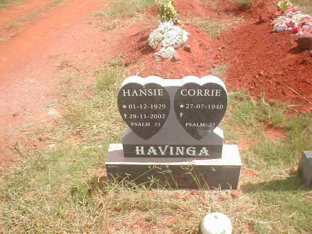 HAVINGA Hansie 1929-2002 &amp; Corrie 1940-