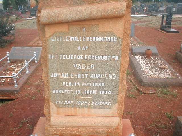 JURGENS Johan Ernst 1880-1934