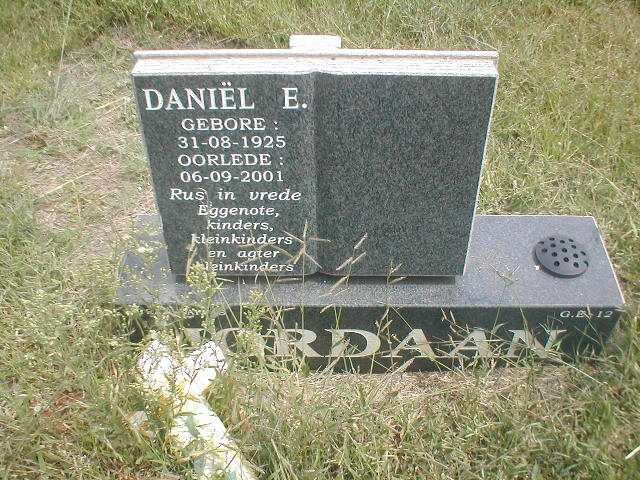 JORDAAN Daniel E. 1925-2001