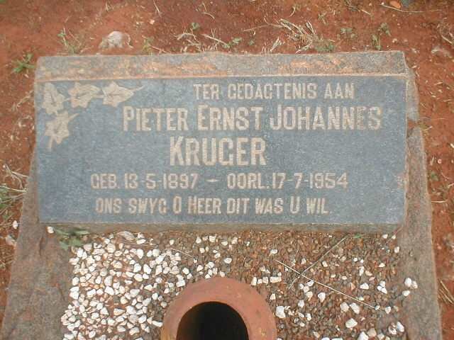 KRUGER Pieter Ernst Johannes 1897-1954