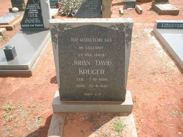KRUGER Johan David 1889-1945