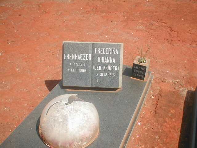 KRUGER Frederika Johanna 1915-