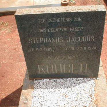 KRUGER Stephanus Jacobus 1888-1974