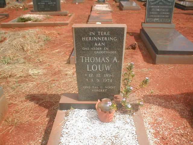 LOUW Thomas A. 1894-1974