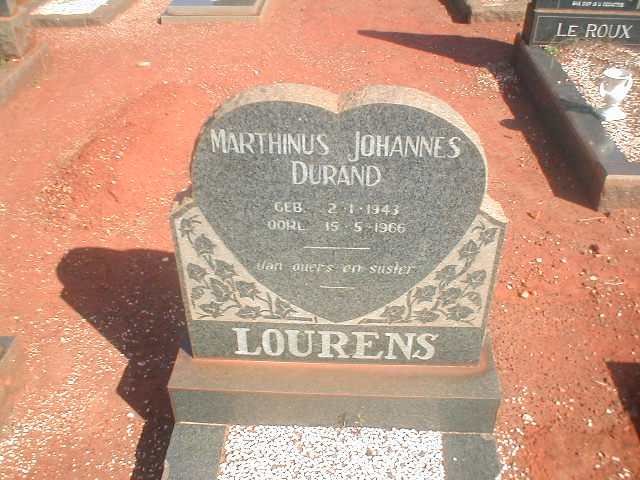 LOURENS Marthinus Johannes Durand 1943-1966