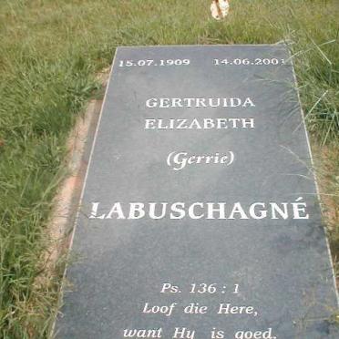 LABUSCHAGNE Gertruida Elizabeth 1909-2001