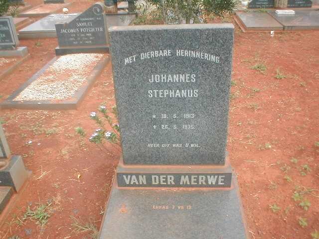 MERWE Johannes Stephanus, van der 1913-1975