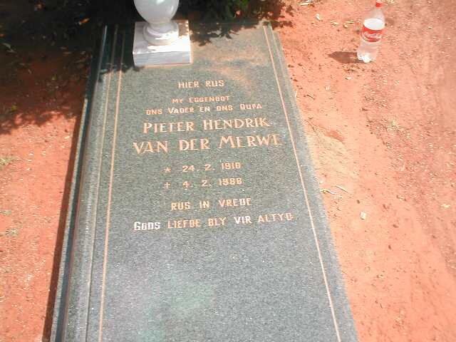 MERWE Pieter Hendrik, van der 1910 - 1988