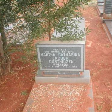 OOSTHUIZEN Martha Catharina Jacoba geb. COETZEE 1923-1992