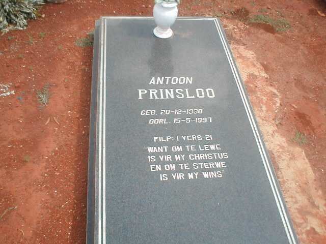 PRINSLOO Antoon 1930-1997