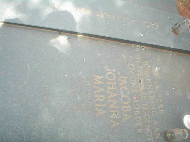 PLESSIS Jacoba Johanna Maria, du