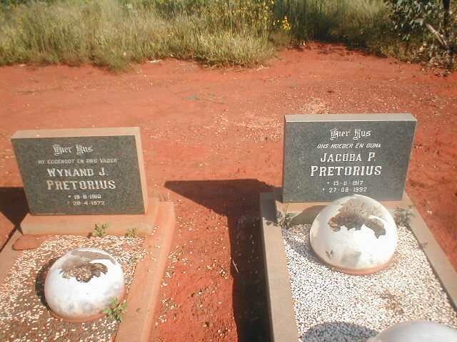 PRETORIUS Wynand J. 1910-1972 &amp; Jacoba P. 1917-1992