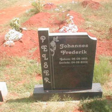 PELSER Johannes Frederik 1923 - 2003