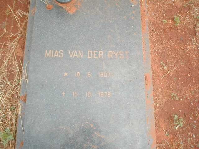 RYST Mias, van der 1907-1979