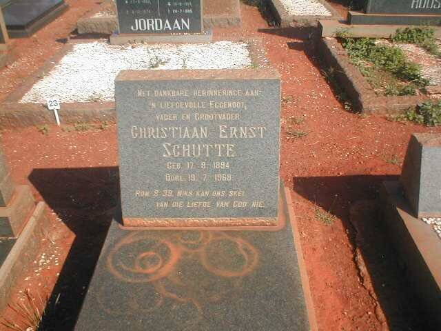 SCHUTTE Christiaan Ernst 1894-1968