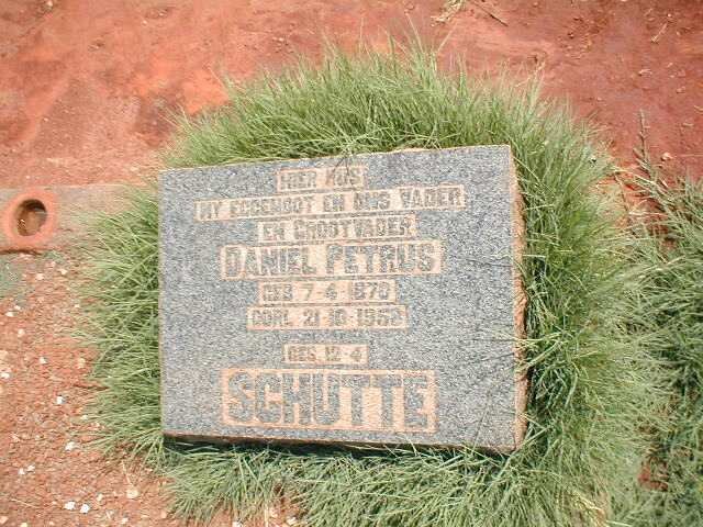 SCHUTTE Daniel Petrus 1870-1958