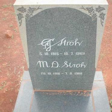 STROH G. J. 1915-1969 &amp; M.D. 1916-1988