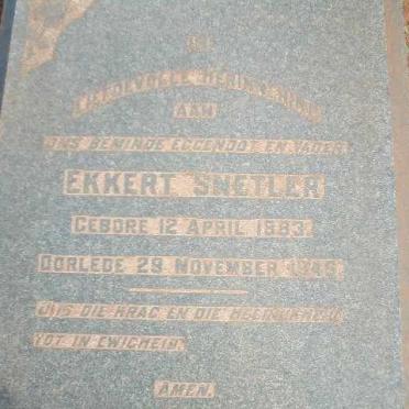 SNETLER Ekkert 1883-1945