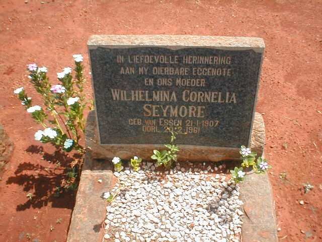 SEYMORE Wilhelmina Cornelia nee VAN ESSEN 1907-1961