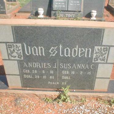 STADEN Andries J., van 1916-1965 &amp; Susanna C. 1915-