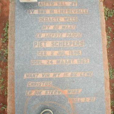 SCHEEPERS Piet 1896-1953