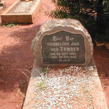 TONDER Cornelius Joh., van  1894-1963